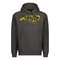 Smoke Western North Carolina Map Sunflower Premium Hoodie - Bettercallsaul