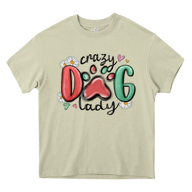 Crazy Dog Lady Heavy Core Tee by MaliasSmallBusiness | Teevron