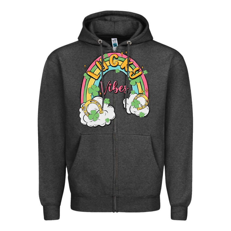 Lucky Vibes Zipper Hoodie by MaliasSmallBusiness | Teevron