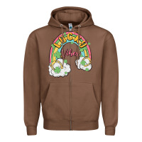 Chestnut lucky vibes Zipper Hoodie - MaliasSmallBusiness