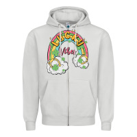 Dove Grey lucky vibes Zipper Hoodie - MaliasSmallBusiness