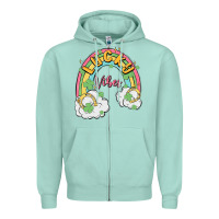 Seafoam lucky vibes Zipper Hoodie - MaliasSmallBusiness