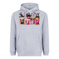 Heather Grey Scream Coffee Cups Heavyweight Hoodie - MaliasSmallBusiness