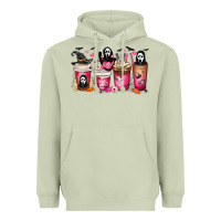 Matcha Scream Coffee Cups Heavyweight Hoodie - MaliasSmallBusiness