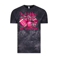 Cloud Black in october we wear pink cheer with football breast Vintage Tee - JahusDesignShop