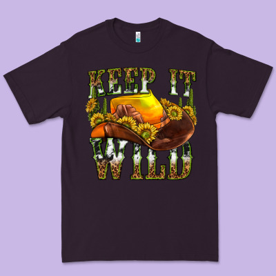 Keep It Wild Western Premium Tee Designed By Texasbilliewilder