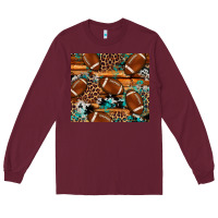 Burgundy football tumbler Long Sleeve Tee - Artiststas