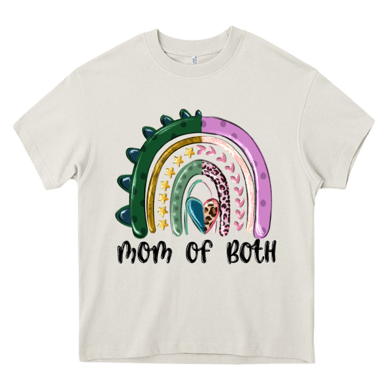 Mom Of Both Rainbow Heavy Core Tee by MaliasSmallBusiness | Teevron