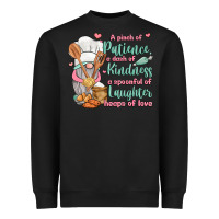 Black a pinch of patience a dash of kindness a spoonful Heavyweight Sweatshirt - JahusDesignShop