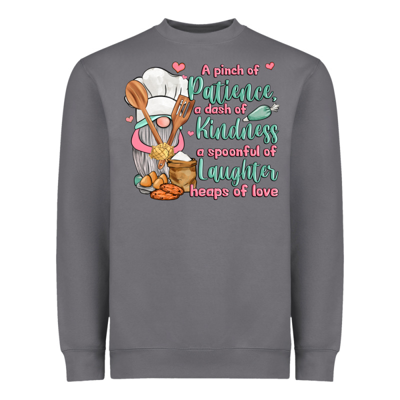 A Pinch Of Patience A Dash Of Kindness A Spoonful Heavyweight Sweatshirt by JahusDesignShop | Teevron