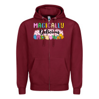 Burgundy magically delicious Zipper Hoodie - MaliasSmallBusiness