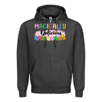 Charcoal Heather magically delicious Zipper Hoodie - MaliasSmallBusiness