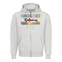 Dove Grey magically delicious Zipper Hoodie - MaliasSmallBusiness