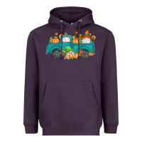 Plum fall gnomes truck Heavyweight Hoodie - MaliasSmallBusiness