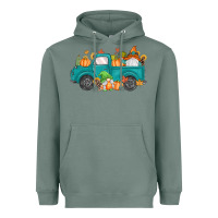 Sage fall gnomes truck Heavyweight Hoodie - MaliasSmallBusiness