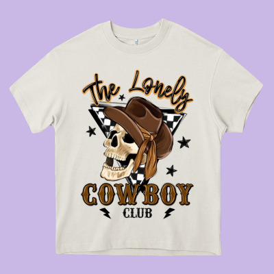 The Lonely Cowboy Club Heavy Core Tee Designed By Maliassmallbusiness