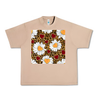 Burro valentines day daisy and leopard seamless pattern Urban Heavy Tee - BundleAndBundleShop