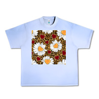 Grape Ice valentines day daisy and leopard seamless pattern Urban Heavy Tee - BundleAndBundleShop