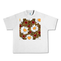 Lunar Rock valentines day daisy and leopard seamless pattern Urban Heavy Tee - BundleAndBundleShop
