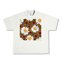 Pistachio valentines day daisy and leopard seamless pattern Urban Heavy Tee - BundleAndBundleShop