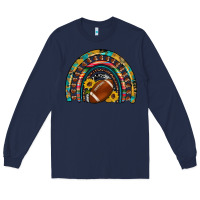 Navy football rainbow Long Sleeve Tee - Artiststas