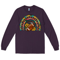 Plum football rainbow Long Sleeve Tee - Artiststas