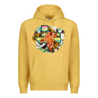 Antique Gold Western Texas Flag Cow Portrarit Premium Hoodie - Bettercallsaul