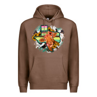 Chestnut Western Texas Flag Cow Portrarit Premium Hoodie - Bettercallsaul