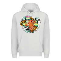 Dove Grey Western Texas Flag Cow Portrarit Premium Hoodie - Bettercallsaul