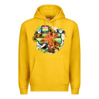 Lemon Western Texas Flag Cow Portrarit Premium Hoodie - Bettercallsaul