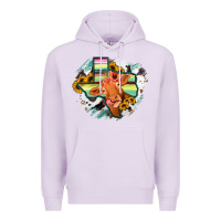 Western Texas Flag Cow Portrarit Premium Hoodie | Teevron