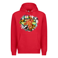 Red Western Texas Flag Cow Portrarit Premium Hoodie - Bettercallsaul