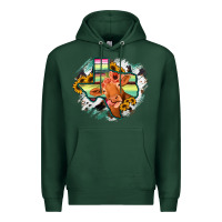 Sports Green Western Texas Flag Cow Portrarit Premium Hoodie - Bettercallsaul