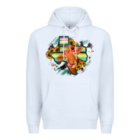 White Western Texas Flag Cow Portrarit Premium Hoodie - Bettercallsaul