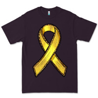 Plum Gold Cancer ribbon Premium Tee - RanaPortraitStore