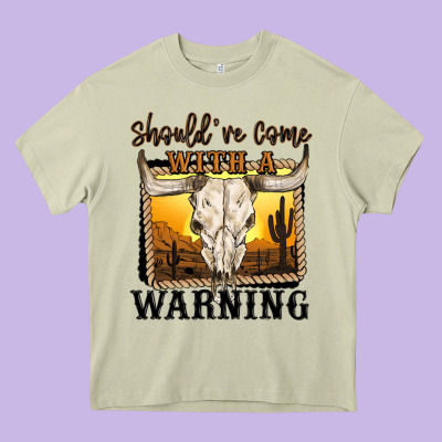 Should've Come With A Warning Heavy Core Tee Designed By Maliassmallbusiness