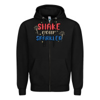 Black 4th of july america shake your sparkler Zipper Hoodie - MaliasSmallBusiness