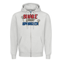Dove Grey 4th of july america shake your sparkler Zipper Hoodie - MaliasSmallBusiness