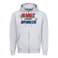Heather Grey 4th of july america shake your sparkler Zipper Hoodie - MaliasSmallBusiness