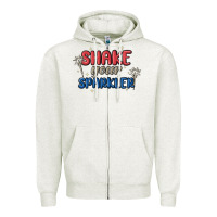 Oatmeal Heather 4th of july america shake your sparkler Zipper Hoodie - MaliasSmallBusiness