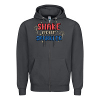 4th Of July America Shake Your Sparkler Zipper Hoodie | Teevron