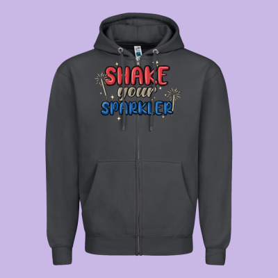 4th Of July America Shake Your Sparkler Zipper Hoodie Designed By Maliassmallbusiness