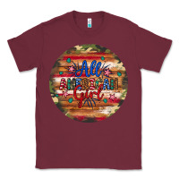 Burgundy all american girl Classic Tee - Artiststas