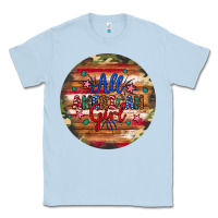 Dusty Blue all american girl Classic Tee - Artiststas