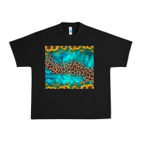 Black leopard turquoise sunflower Urban Heavy Tee - JahusDesignShop