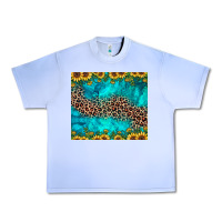 Grape Ice leopard turquoise sunflower Urban Heavy Tee - JahusDesignShop