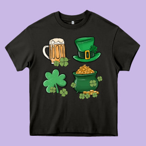Pot Of Gold Heavy Core Tee Designed By Maliassmallbusiness
