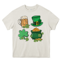 Cream pot of gold Heavy Core Tee - MaliasSmallBusiness