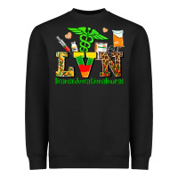Black lvn juneteenth licensed vocational nurse with croc Heavyweight Sweatshirt - AdoDesignShop