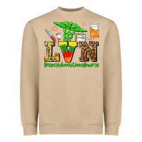 Mushroom lvn juneteenth licensed vocational nurse with croc Heavyweight Sweatshirt - AdoDesignShop